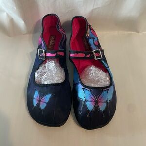 Colorful Butterfly Print Loafers
